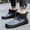 Black, variant on KANG Water Shoes Men's Dining Car Washing Low Top Work Shoes Kitchen Shoes Rain Boots Collar Gardening Boots Ultra Lightweight Portable Garden Shoes