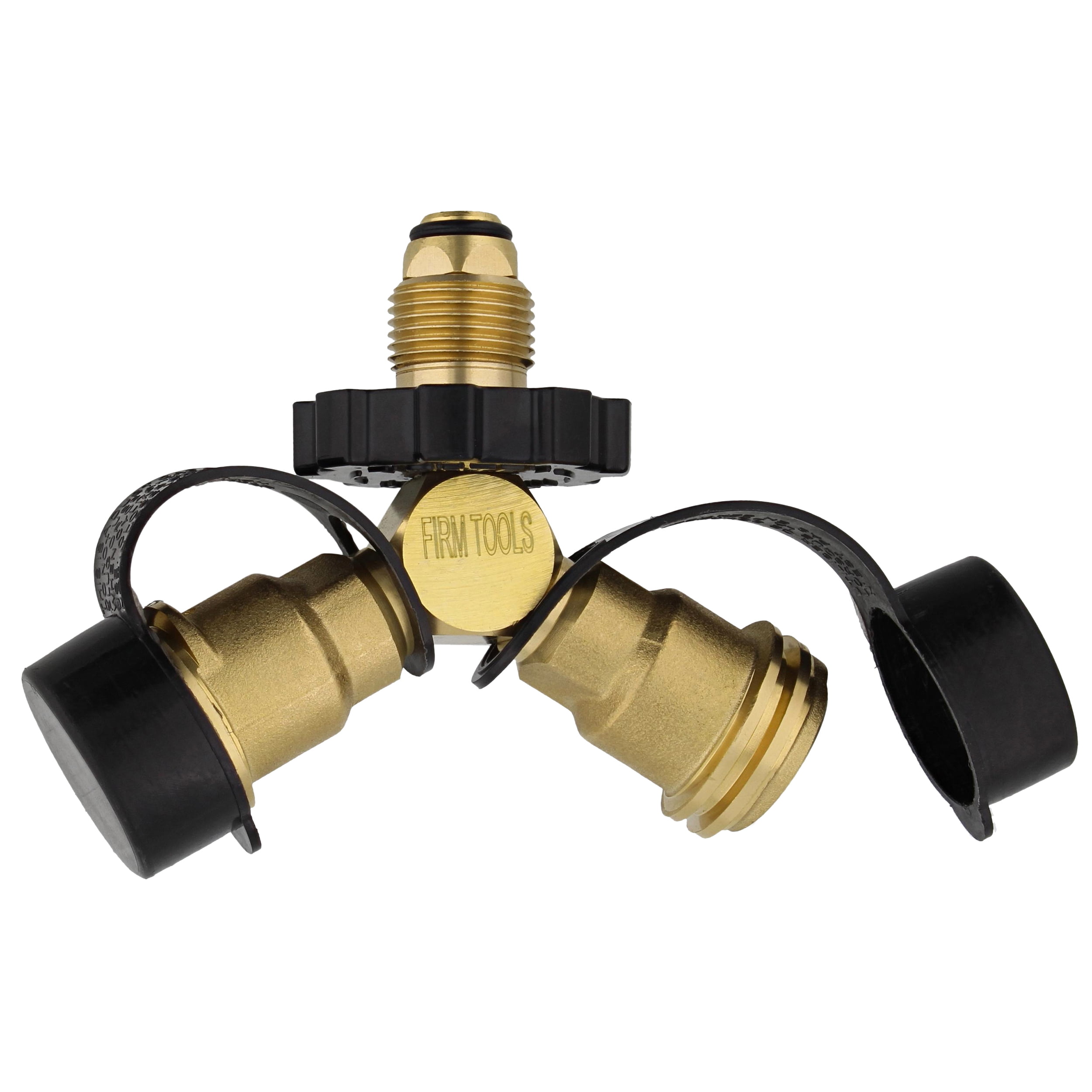 Details about   Propane Y-Splitter Adapter 1 In 2 Out Quick Connector Dual-Hose Splitter 