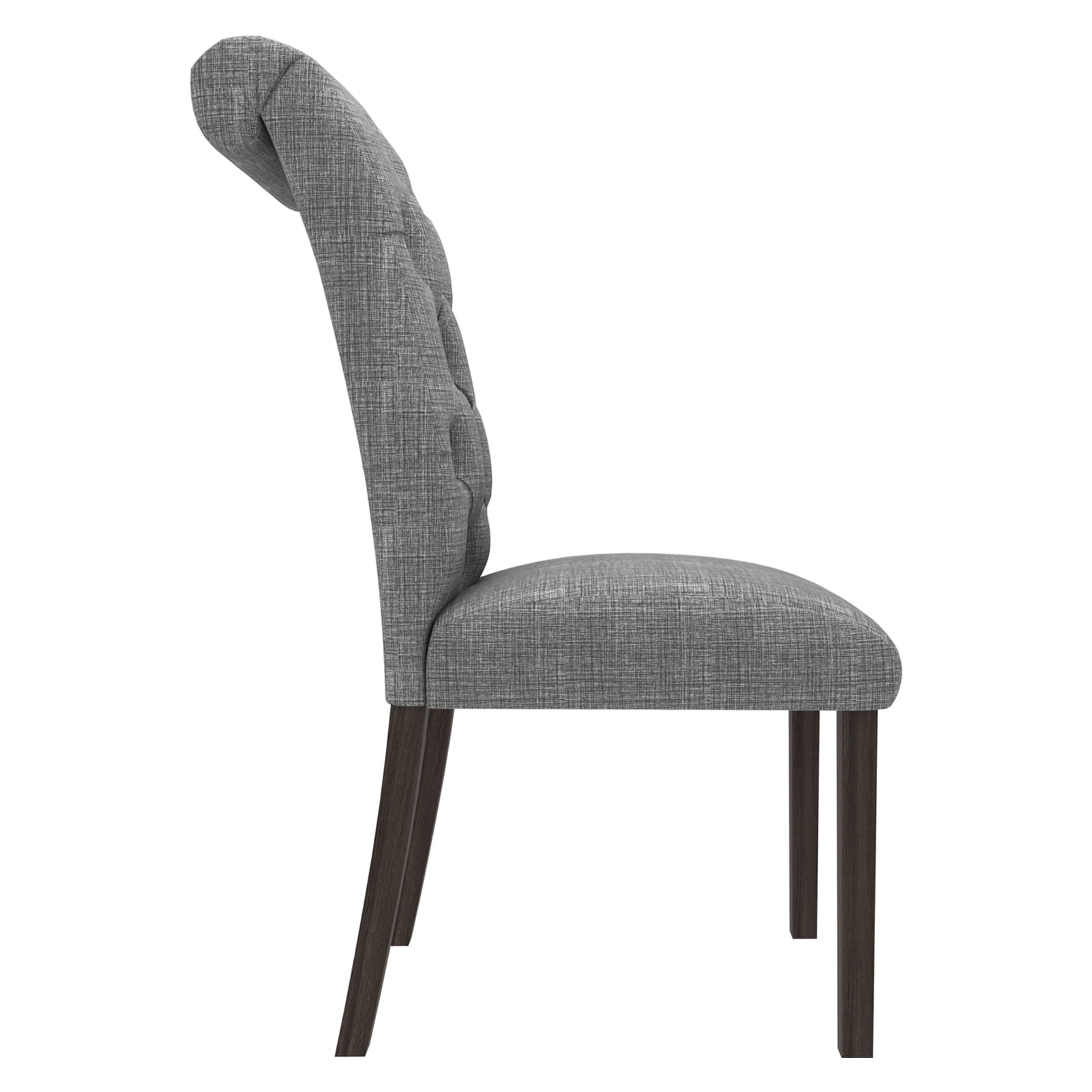 Resenkos Tufted Dining Chairs Set of 2, Accent Parsons Diner Chairs Upholstered Fabric Dining Room Chairs Side Chair Stylish Kitchen Chairs with Solid Wood Legs and Padded Seat - Grey Resenkos Tufted Dining Chairs Set of 2, Accent Parsons Diner Chairs Upholstered Fabric Dining Room Chairs Side Chair Stylish Kitchen Chairs with Solid Wood Legs and Padded Seat - Grey