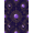 Purple, Pattern 1, variant on ODIKA Cosmic Eight Ball Glowing Silver Outline Scattered Stars Floor for Hallway, Study Room, Playroom, Non-Slip Low Profile