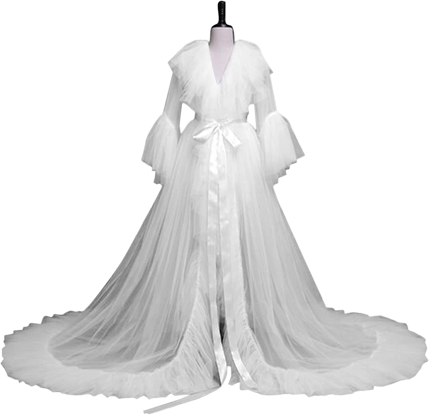 womens feather bridal robe wedding scarf long