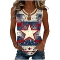 thumbnail image 4 of Fewfanhot Women's 4th of July 250th Anniversary American Flag Print Tank Top, Halter O-Ring Neck Sleeveless Patriotic Star Stripe Blouse, Casual Summer Vest, S-3XL, 4 of 7