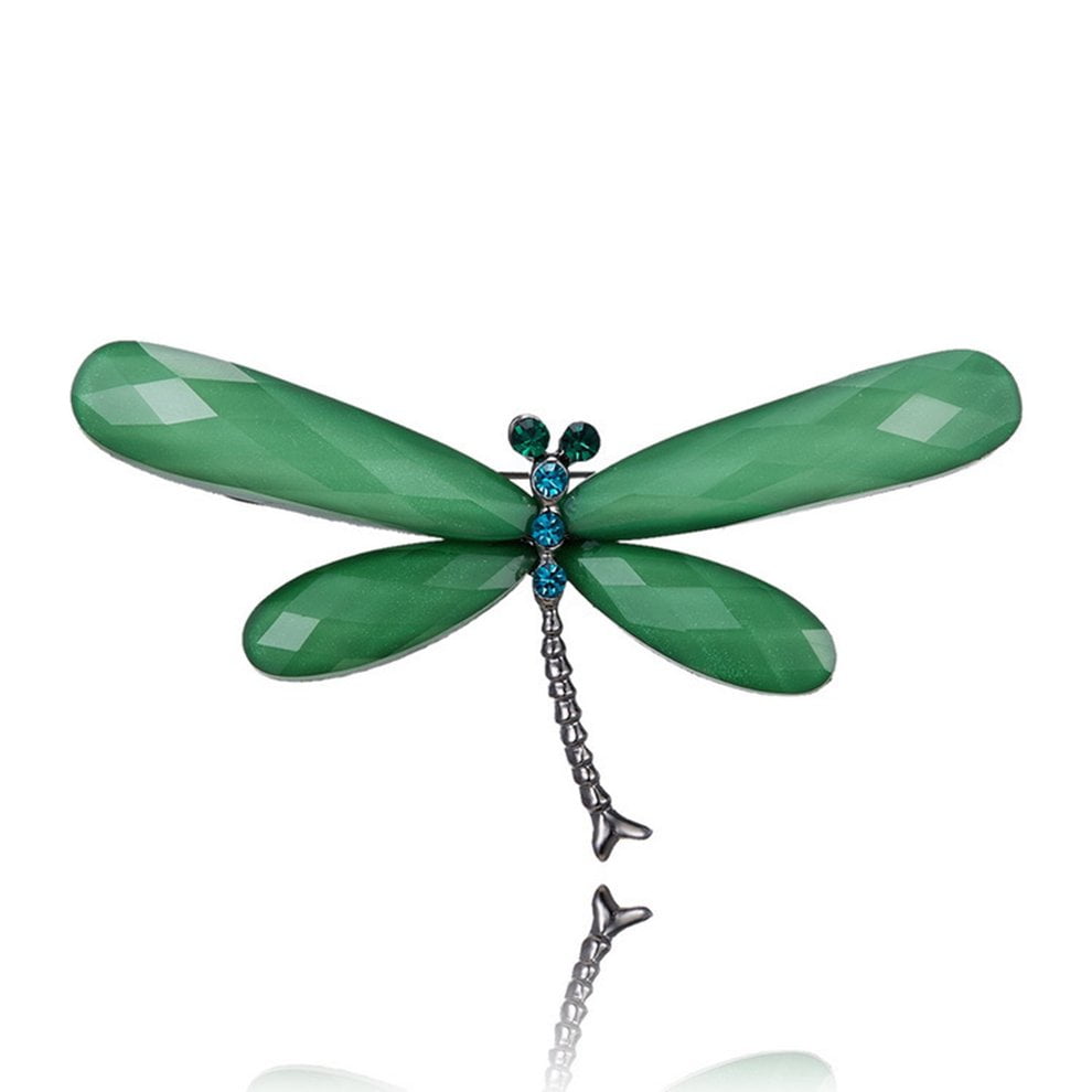 AS- WAD Elegant Dragonfly Bird Brooch Pin Austrian Crystal Rhinestone Animal Party Jewelry
