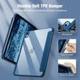 thumbnail image 3 of Fintie Hybrid Slim Case for iPad (A16) 11th Generation 11 Inch (2025), iPad 10th Generation 10.9 Inch (2022), with Clear Transparent Back, Marine Blue, 3 of 10