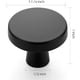 thumbnail image 3 of Ravinte 25 Pack Drawer Pulls 1-1/4 Inch Kitchen Cabinet Knobs Solid Round Dresser Drawer Knobs Matte Black Dresser Knobs Drawer Knobs Simple Cabinet Hardware For Cupboard Drawer Pulls, 3 of 5