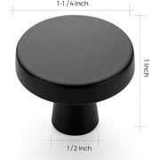 Ravinte 10 Pack Drawer Pulls 1-1/4 Inch Kitchen Cabinet Knobs Solid Round Dresser Drawer Knobs Matte Black Dresser Knobs Drawer Knobs Simple Cabinet Hardware For Cupboard Drawer Pulls