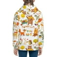 thumbnail image 4 of Kll Unisex Kids Boys Girls Hooded Pocket Pullover Hoodies-Autumn Forest Animals, 4 of 9