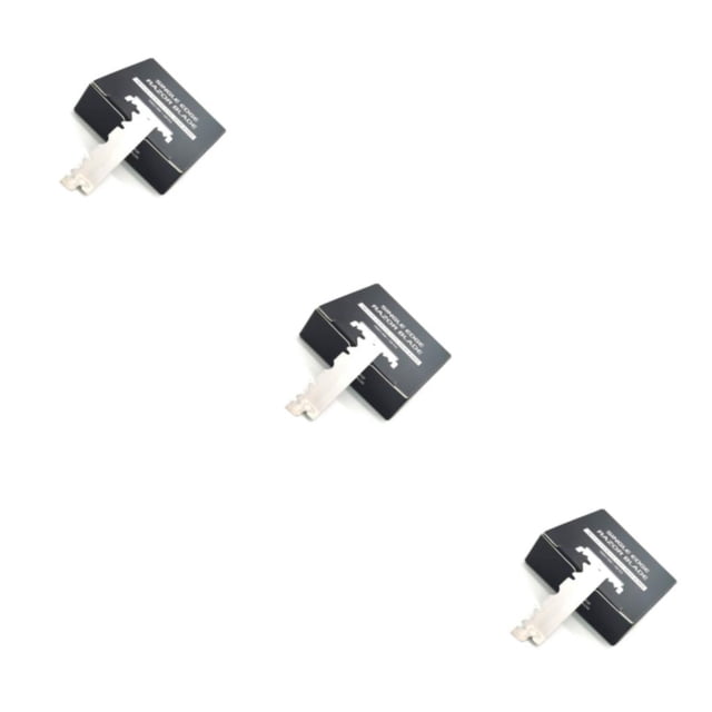 Wisewang 100 Pcs Requin Durable Acier Inoxydable Bord Droit pour Barbiers Style A 3ensemble