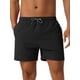 thumbnail image 1 of INSPIRAR CHIC Pantalones de baño para hombres con cordón en la cintura, bolsillos laterales, forro de malla, 28 Negro, 1 of 5