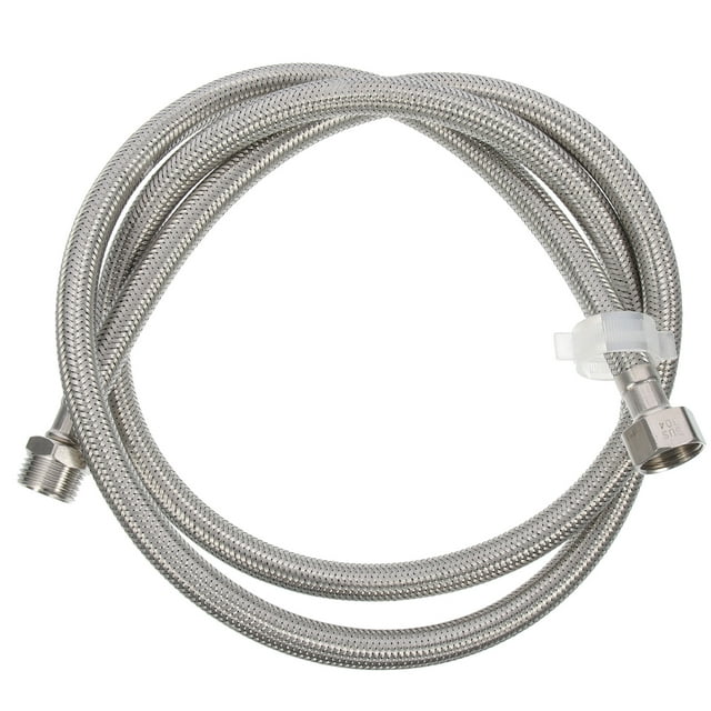 Manguera de acero inoxidable 304, flexible, trenzada, para lavadora, rosca de 1/2 pulgada de grosor.