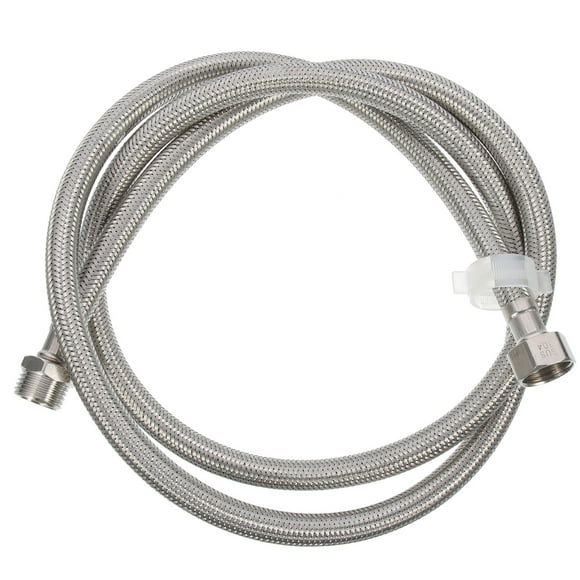 Miangastore Hose Silver 304 Stainless Steel Epdm Rubber Anti-Explosion Leak-Proof 1Pcs 151X2.4X2.2Cm
