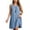 Blue, variant on ClodeEU Plus Size Women's V Neck Sleeveless Mini Dress,Casual Summer Loose Dress Black,Women's Plus XXL