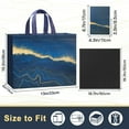 thumbnail image 2 of 13" Large Gift Bags with Tissue Paper, 6 Pack Reusable Non-woven Happy Birthday Gift Bag with Handles, Perfect Gifts for Men & Women (Black, Blue)., 2 of 7