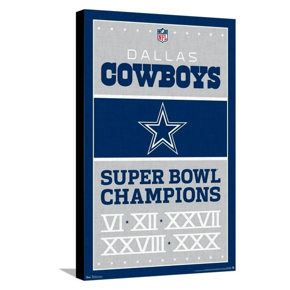NFL Dallas Cowboys - Champions 13 Canvas Wall Poster, 14.725" x 22.375"