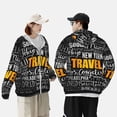 thumbnail image 3 of Rocae Travel Print Breathable Sun Protection Hoodie Quick-Dry Lightweight Long Sleeve Hoodie Unisex Running Sports Shirt, 3 of 9