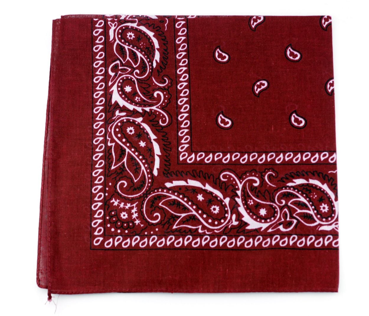 PAISLEY pattern BANDANA head neck scarf blue & red ying yang camouflage cotton 