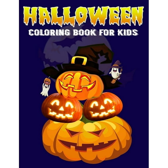 Halloween Coloring Book For Kids: A Fun Coloring Spooky Scary Things for Little Kids - Ages 4, 5, 6, 7 & 8 Years, (Paperback)