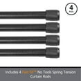 thumbnail image 3 of Kenney  Fast Fit No Tools 7/16" Spring Tension Rod, 4-Pack 28-48" - Black, 3 of 5