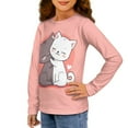 thumbnail image 2 of DISNIMO Pink Cat Long Sleeve Shirt Girls 15-16 Long Sleeve Shirt for Kids Girls Crewneck Tshirt Kids Long Sleeve T Shirt Girls T Shirts Long Sleeve for Kids T-Shirts Girls Tee Shirts, 2 of 7