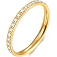 thumbnail image 1 of ORUYROP 2mm Womens Titanium Eternity Rings Cubic Zirconia Anniversary Wedding Engagement Band Size 3-13.5, 1 of 6