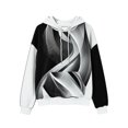 thumbnail image 3 of Womens Graphic Hoodies Drawstring Loose Pullover Hooded Sweatshirts with Pocket Drop Shoulder Long Sleeve Tops (3XL, Black), 3 of 5