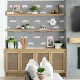 thumbnail image 4 of S4Sassy Mustache Print Wallpaper Grey Walls Covering, 25" x 120" Self-Adhesive Vinyl Wallpaper, Walls Wrap, Easy DIY Wall Covering For Kids Bedroom, Kids Room Wall Decor, Playroom, 4 of 7