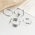 thumbnail image 4 of 4Pcs Simple Stacking Wedding Rings Adjustable Knuckle Rings Set for Women and Girls, 4 of 6