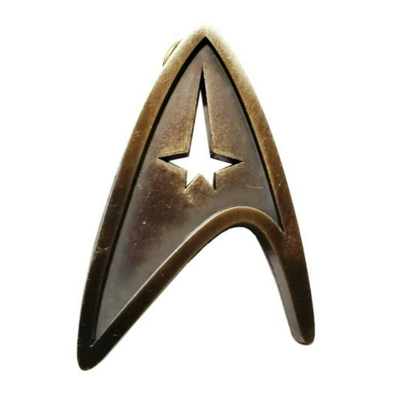 Star Trek New Movie Command Bronzetone 2 Inches Tall Enamel Metal Pin