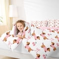 thumbnail image 4 of Homewish Kawaii Pet Dachshund 7-Piece Twin Bedding,Lovely Bow Cherry Bedding Comforter Set,White,Pink Reversible, 4 of 8