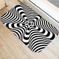 thumbnail image 4 of Black White Geometric Doormat Anti-Slip Carpet Door Mat Doormat Outdoor Kitchen Living Room Floor Mat Rug 40*60cm, 4 of 6