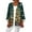 Dark Green, variant on Women's Casual and Fashionable Christmas Printed Lightweight Mid-Length Jacket Cardigan, for Spring and Fall Wear,Navy,XL
