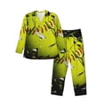 thumbnail image 1 of Balery Ball Pijama para Hombre de Dos Piezas con Manga Larga, Conjunto de Dormir y Descanso Suave con Bolsillos-Large, 1 of 7