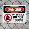 thumbnail image 5 of (2 Pack) Hot Surface Do Not Touch OSHA Danger Sign 14 Inch X 10 Inch Indoor / Outdoor Rust-Free Aluminum Metal Signs for Workplace, Workshop, and Construction Site, Made in the USA, 5 of 8