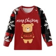 thumbnail image 4 of eczipvz Toddler Boys Christmas Reindeer Pajamas Kids Holiday Pajamas Girls Snowman Sleepwear Santa Pjs,Size 6-7 Years, 4 of 4