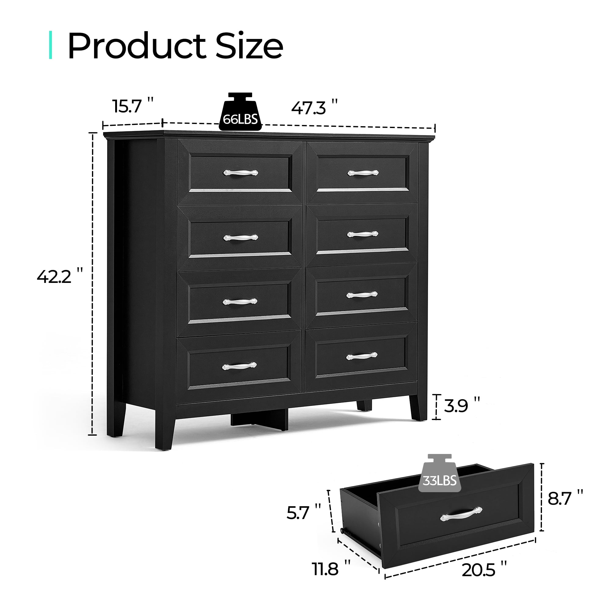 black dresser big lots WLIVE Extra Large Storage Tall 16-Drawer Fabric Dresser Charcoal Black