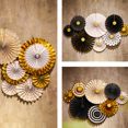 thumbnail image 2 of DeeCozy Foldable Handmade Round Paper Fan Round Paper Fan Festive Flower Tissue Fan For Wedding Parties Festivals, 2 of 8
