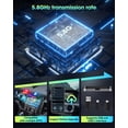 thumbnail image 2 of TOGUARD Wireless Carplay Adapter, 5.8 GHz Wifi  Carplay Wireless Adapter for  Android Auto CarPlay Plug and Play, for Cars from 2015 & iPhone iOS 9+, 2 of 7