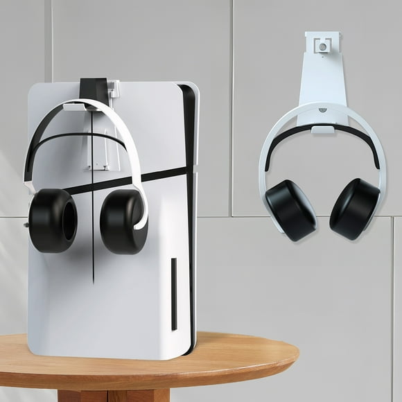 Peggybuy Wall Mount Controller Holder Headphone Hook Space Saving Headphone Hanger Controller Storage Organizer for PS5 Slim/PS5 Console