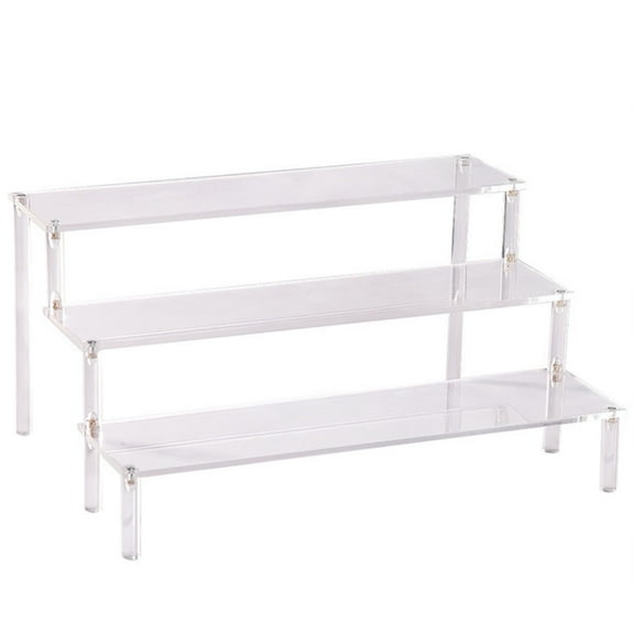Acrylic Display Stand 3 Tier Riser Display Shelf Showcase for Figures Cupcakes