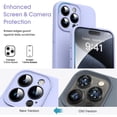 thumbnail image 2 of Liquid Silicone Case for iPhone 15 Pro Max - [Camera All-Round Protection] [Soft Microfiber Lining Anti-Scratch] 4 Layer Full Covered Shockproof Gel Rubber Phone Case Cover, 6.7", Purple, 2 of 16