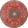 thumbnail image 1 of Ahgly Company Machine Washable Indoor Round Traditional Camel Brown Area Rugs, 3' Round, 1 of 7