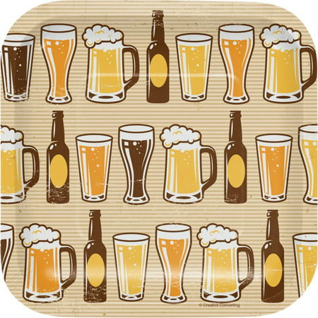 Creative Converting Cheers And Beers Appetizer Plates, 8 (Best Appetizers With Beer)