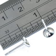 thumbnail image 2 of 20 piezas de pendientes de almohadilla plana de plata para bricolaje perfecl, 2 of 3