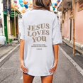 thumbnail image 4 of WILLBEST Chemises pour Femmes Mode Été Décontractée Col Rond Manches Courtes T-Shirt Imprimé Ample Confortable 1, 4 of 6