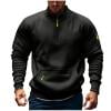 Taqqpue Men's Running Shirts Solid Color Long Sleeve Athletic Sweatshirt Lightweight Quick Dry Quarter Zip Pullover Tops with Pockets for Men Workout Gym Golf Under 10