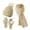 Beige, variant on Warm Winter Knitted Wool Plus Velvet Padded Gloves Hats And Scarves Gloves Scarf Set Men