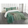 thumbnail image 3 of Ambesonne Industrial Quilted Bedspread Set 3 Pcs, Old Closed Door, King Size, Green Brown, 3 of 5