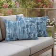 thumbnail image 2 of Outdoor Waterproof Pillow Covers Abstract Blue Gradient Graffiti Decorative Throw Pillow Protectors,Pillowcase Cushion Cases for Patio Sofa Garden Couch,20x12in,Pack of 2, 2 of 14