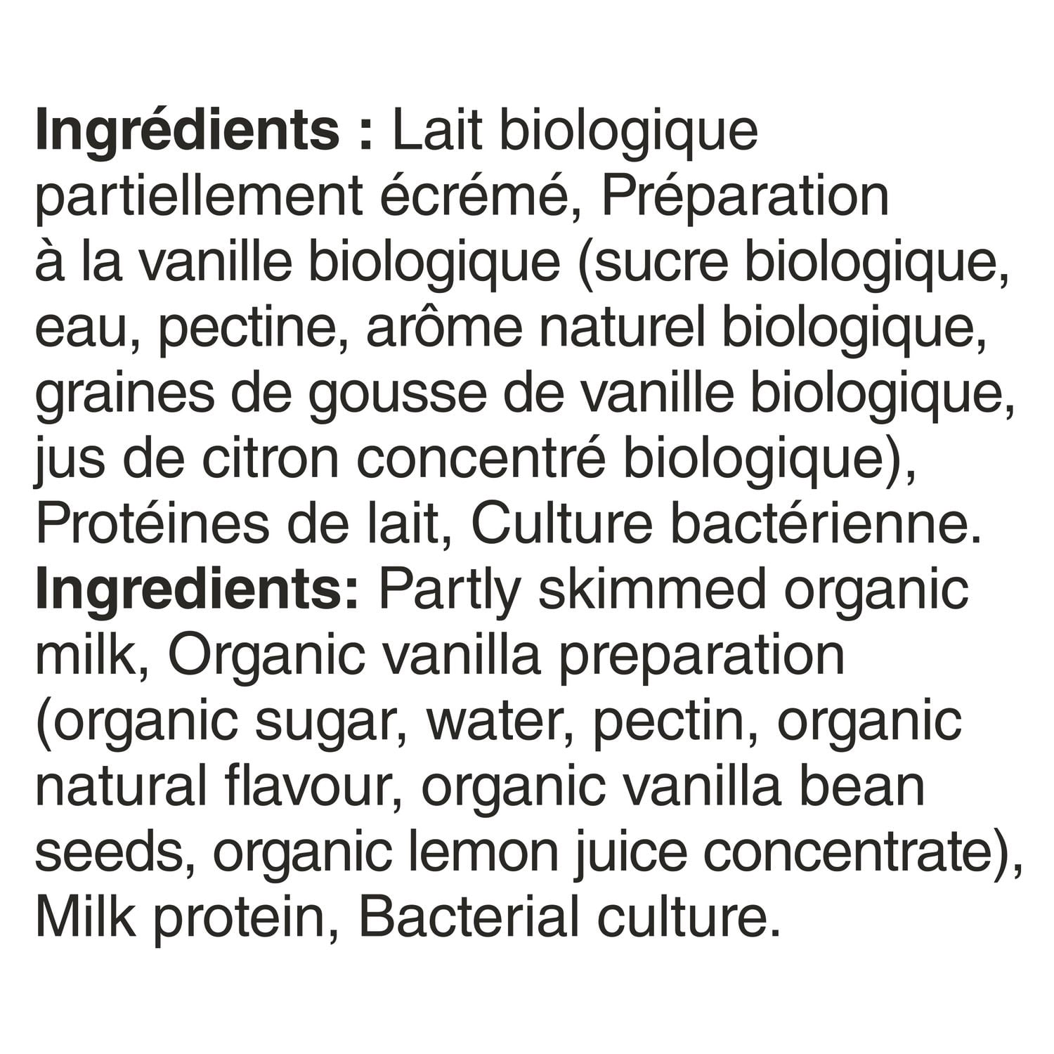 Liberté Classique Organic Vanilla 2% M.F. Yogurt