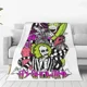 thumbnail image 2 of Manta de forro polar con temática de fantasmas de la película B-Beetlejuice, ideal para Halloween, para sofá, dormitorio, portátil, ultrasuave y cálida., 2 of 6